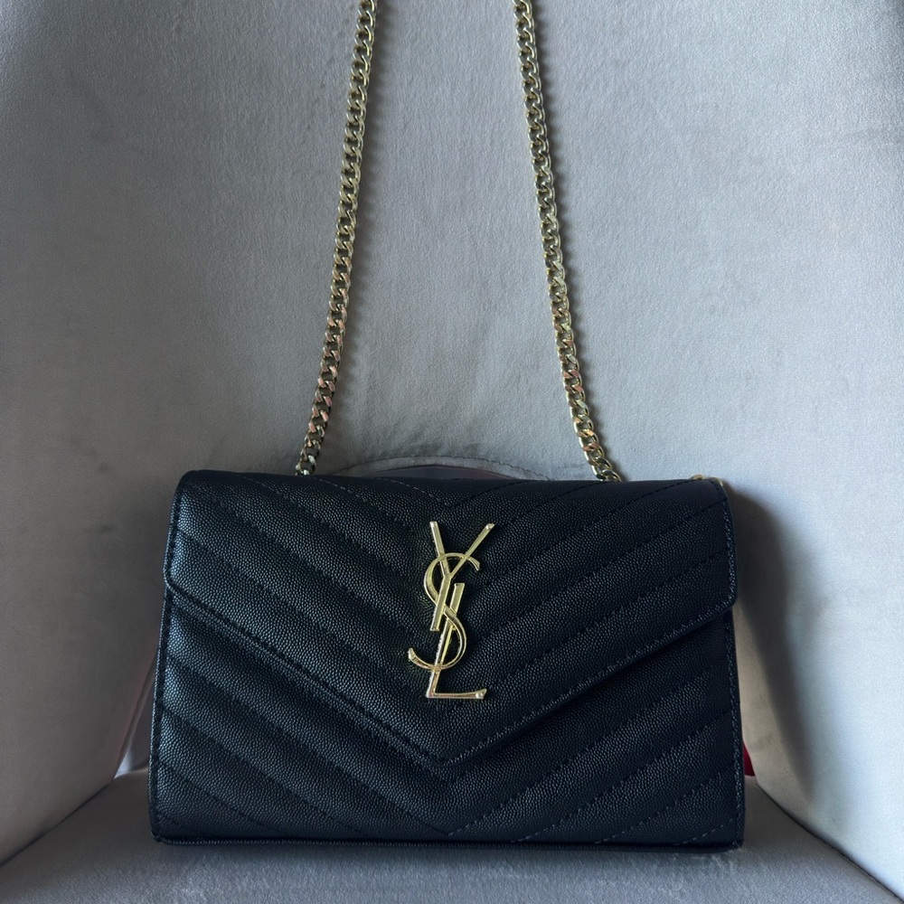 Black Quilted Crossbody Chain Bag